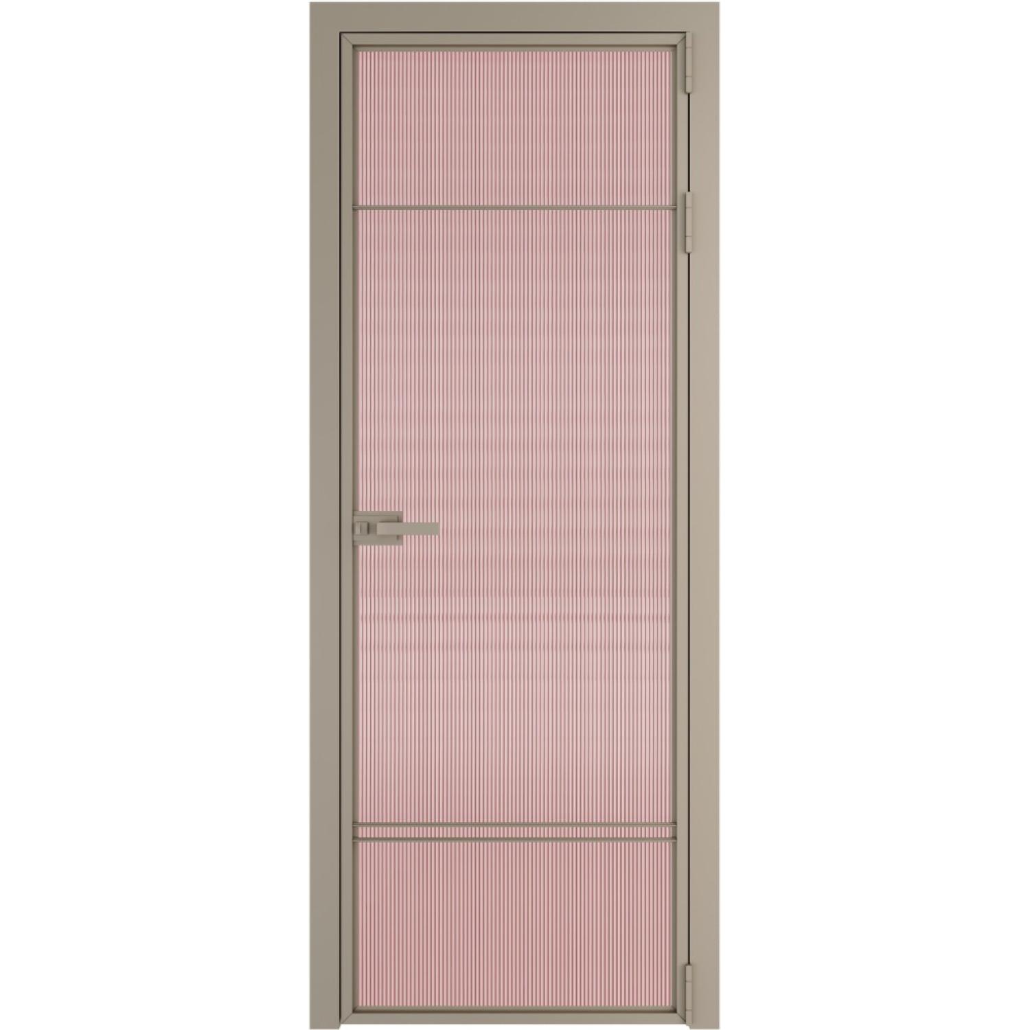 Дверь межкомнатная  алюминиевая  4 AX ProfilDoors (Никель, Мору розовое)