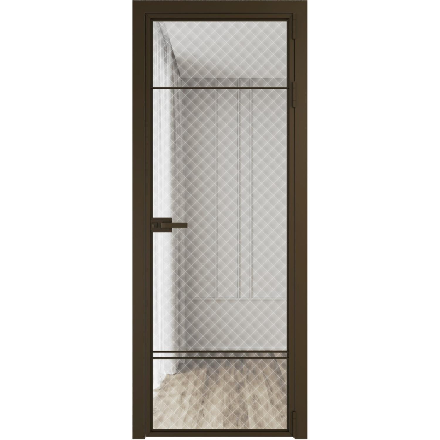 Дверь межкомнатная  алюминиевая  4 AX ProfilDoors (Деорэ, Ромб белый)