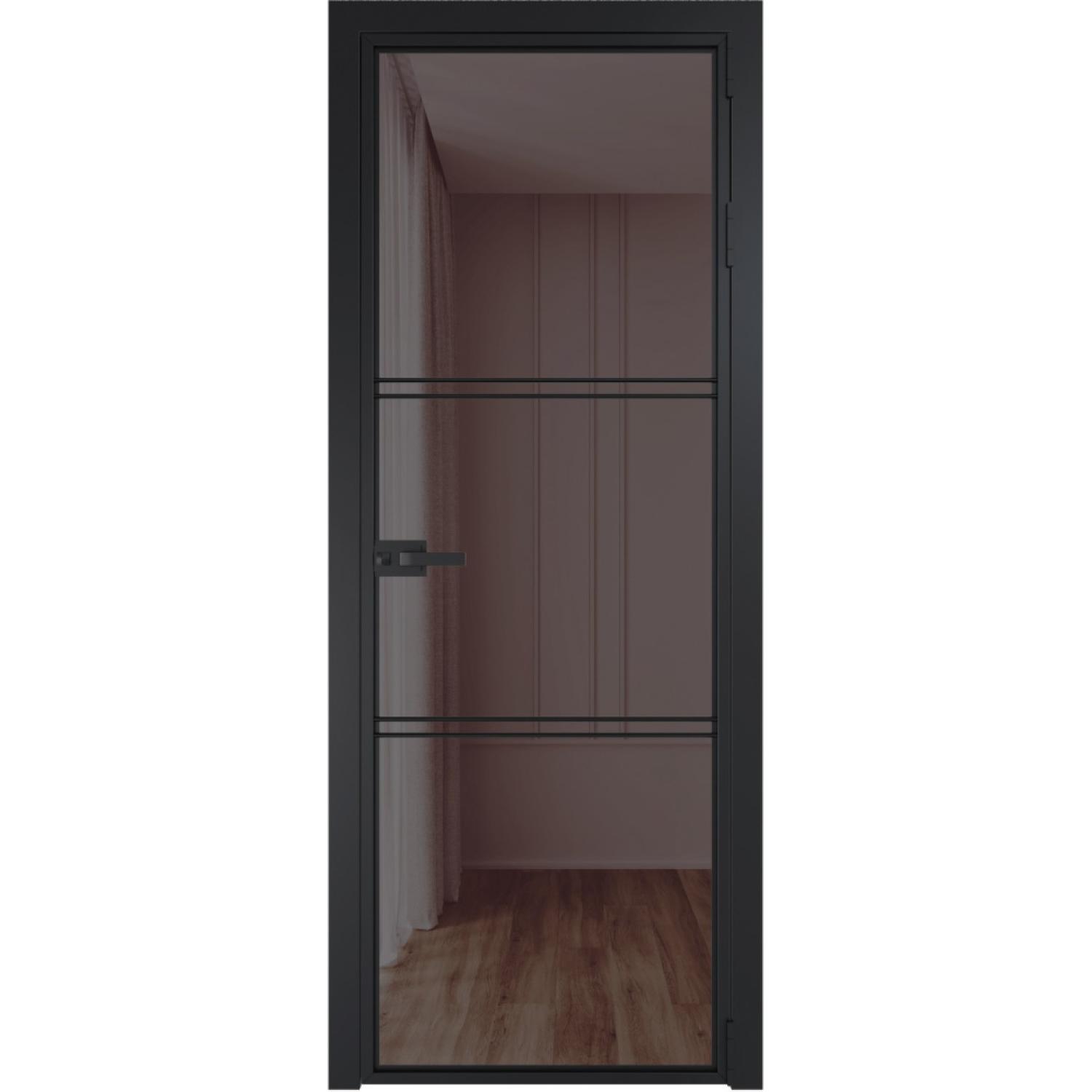 Дверь межкомнатная  алюминиевая  3 AX ProfilDoors (Черный, Золотистая бронза)