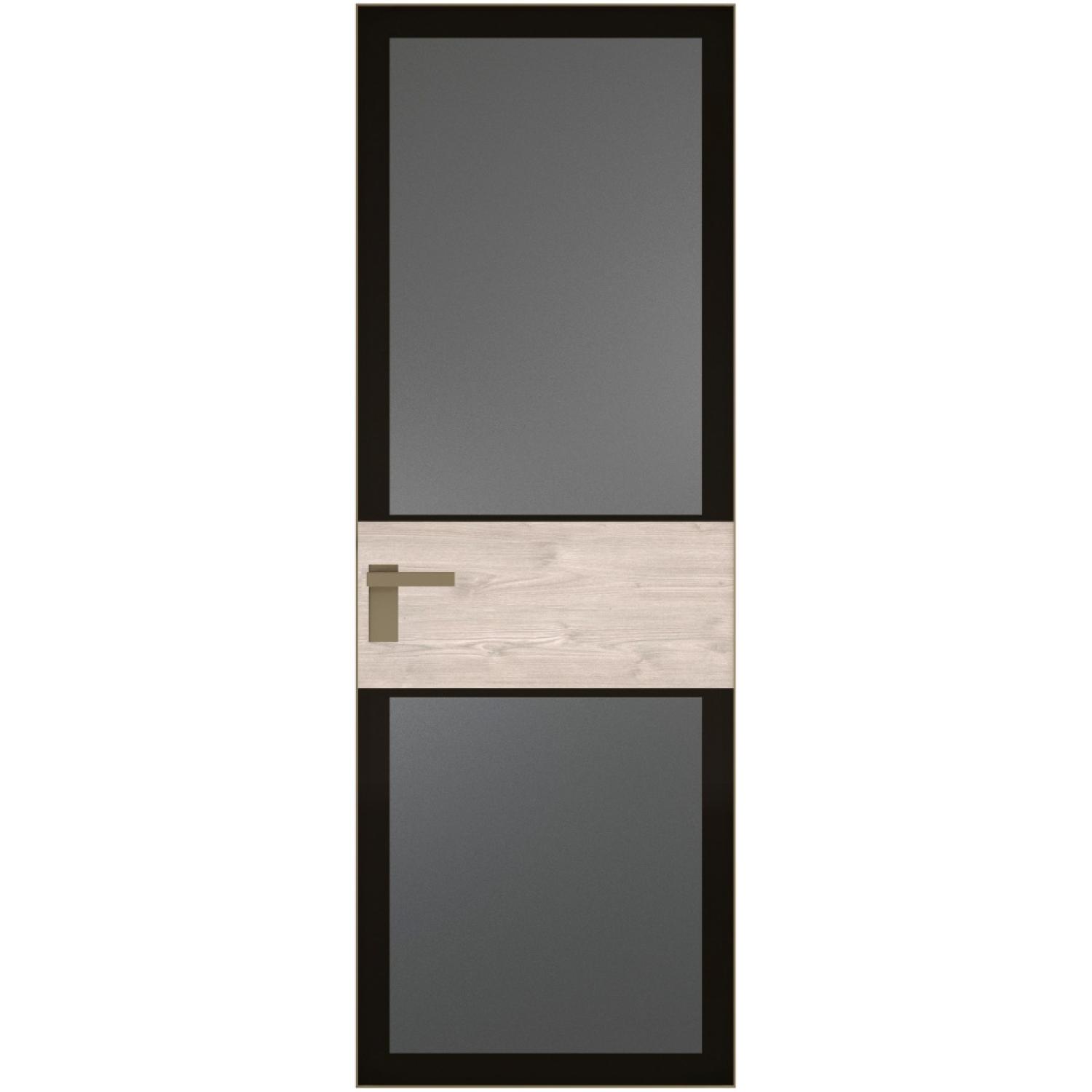 5 AGK (Мателюкс графит, черный прокрас, Профиль Шампань, Заказная)