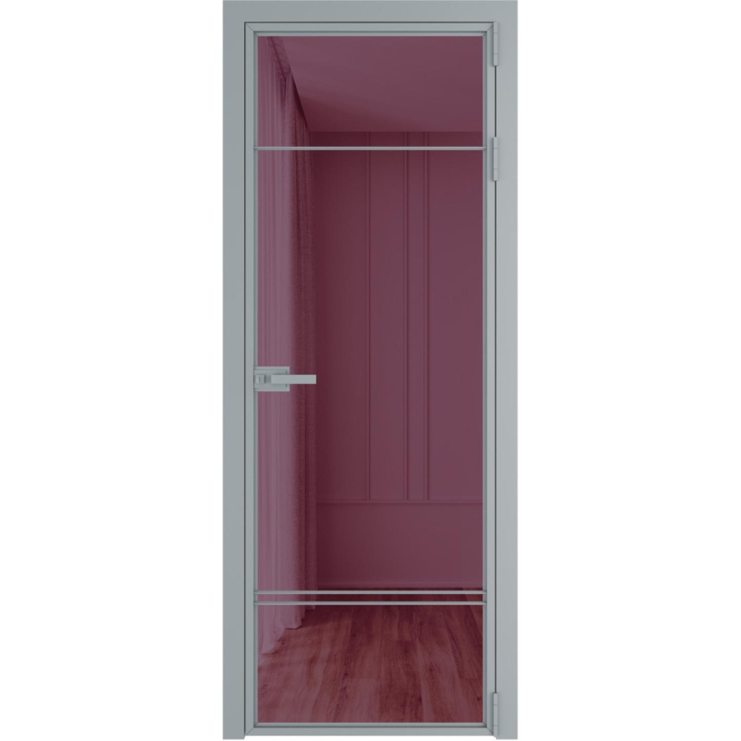 Дверь межкомнатная  алюминиевая  4 AX ProfilDoors (Серебро, Фиолетовое шпион)