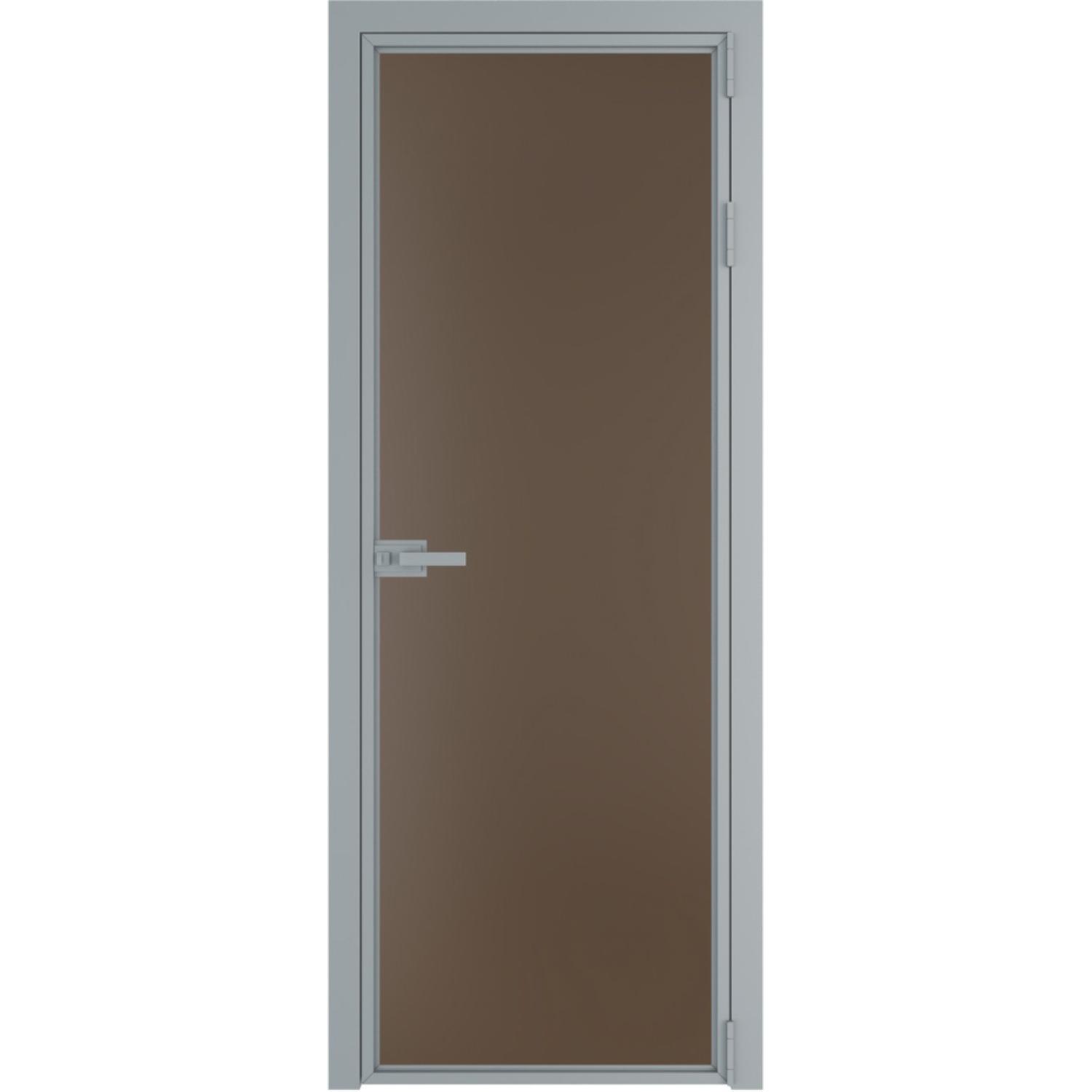 Дверь межкомнатная  алюминиевая  1 AX ProfilDoors (Серебро, Монохром гляссе)