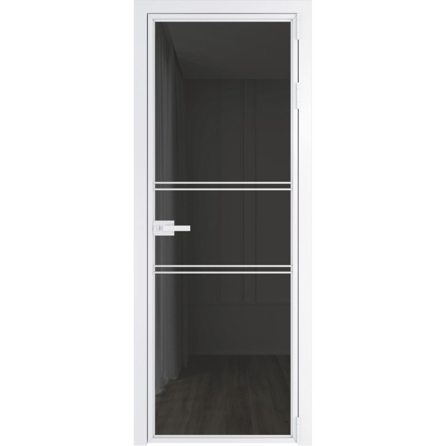 Дверь межкомнатная  алюминиевая  2 AX ProfilDoors (Вайт, Триплекс Тонированный)