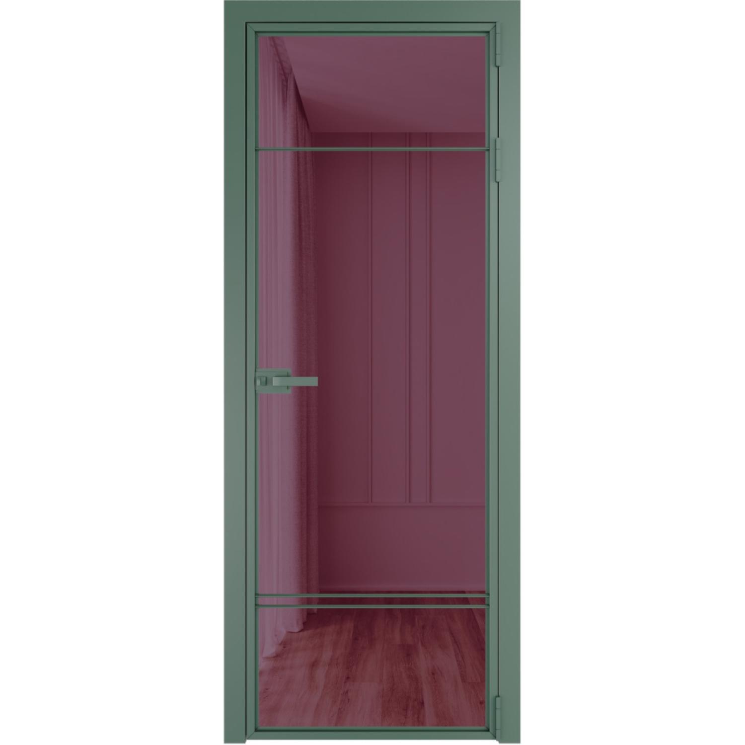 Дверь межкомнатная  алюминиевая  4 AX ProfilDoors (Зеленый воск, Фиолетовое шпион)
