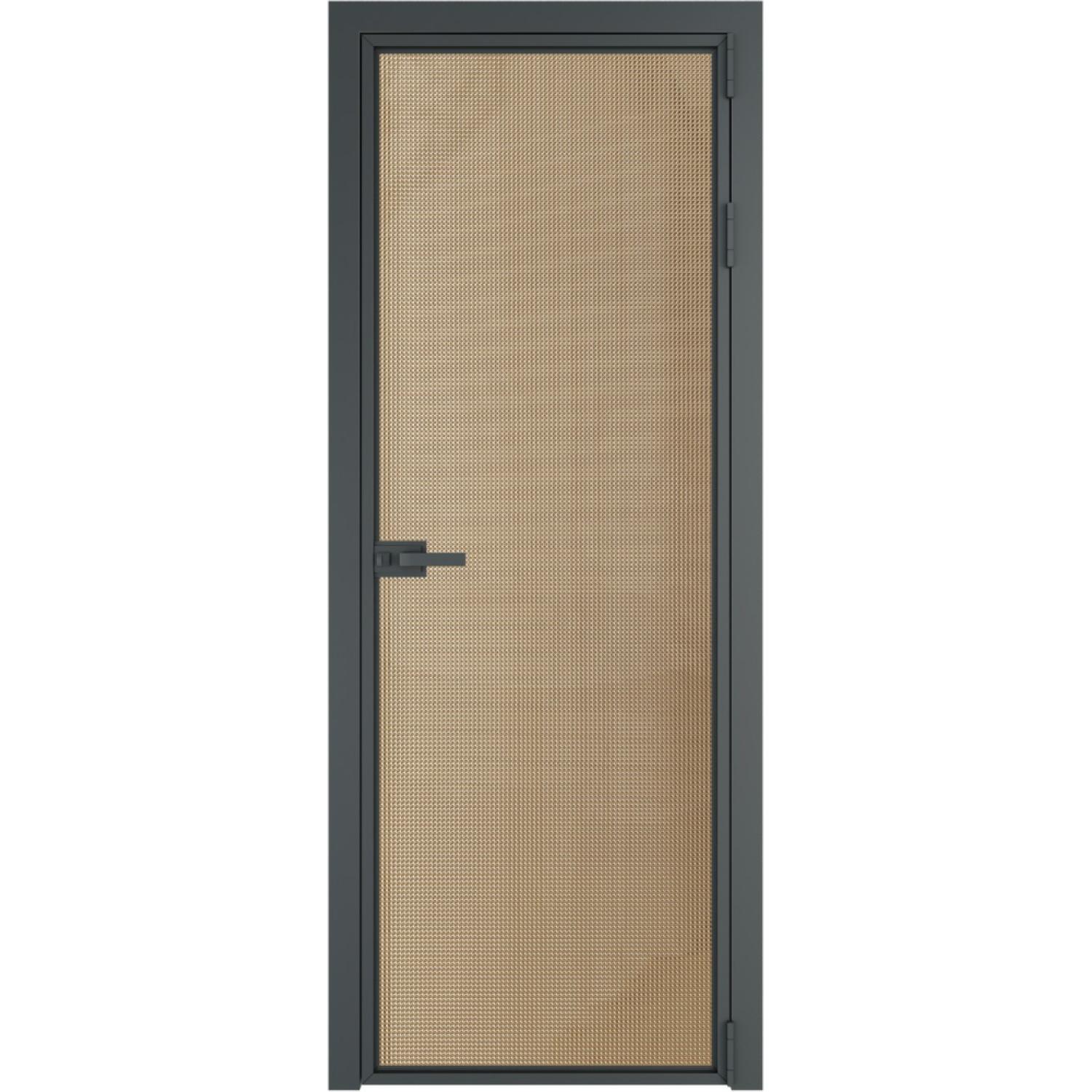 Дверь межкомнатная  алюминиевая  1 AX ProfilDoors (Серая ночь, Кризет золото)