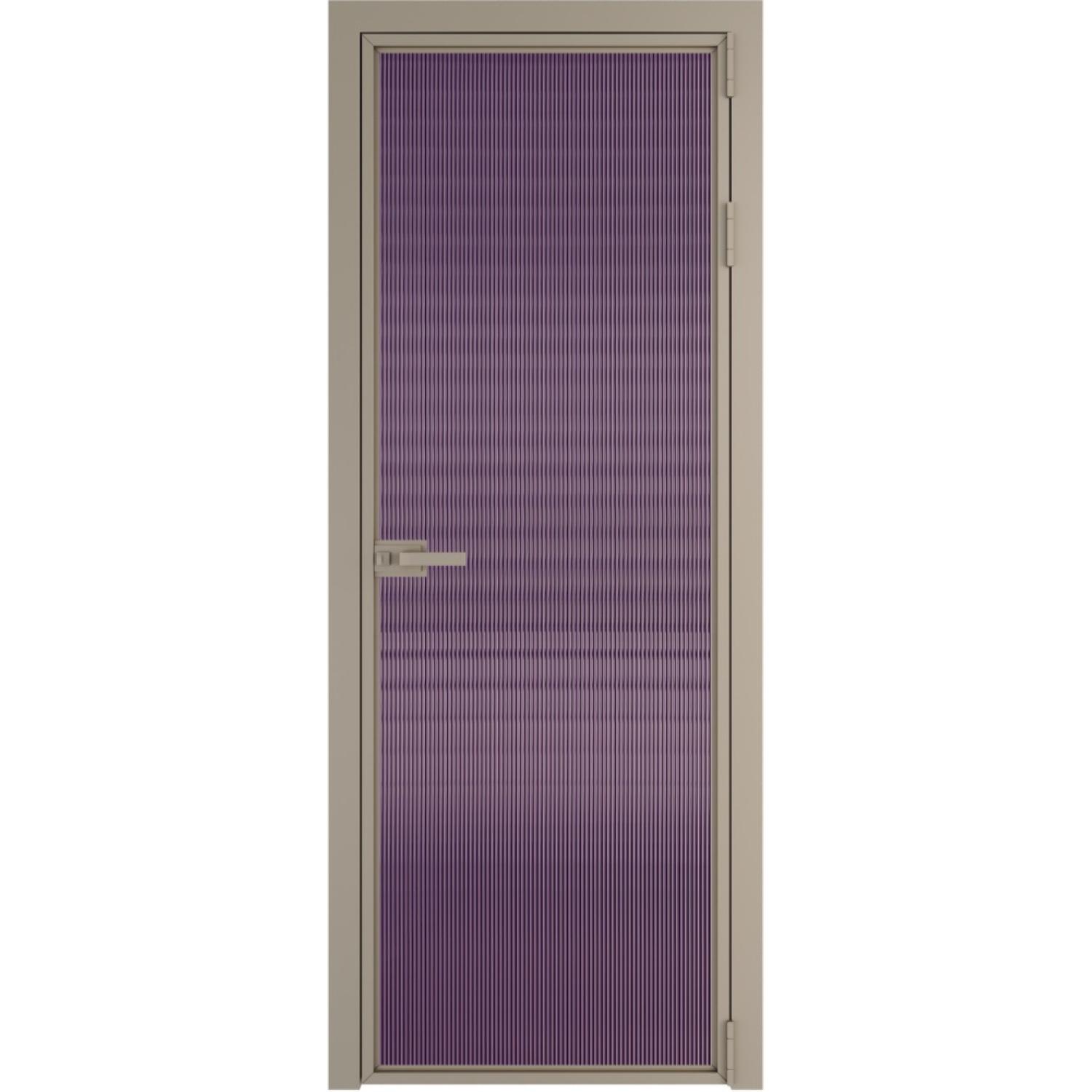Дверь межкомнатная  алюминиевая  1 AX ProfilDoors (Никель, Мору фиолетовое)