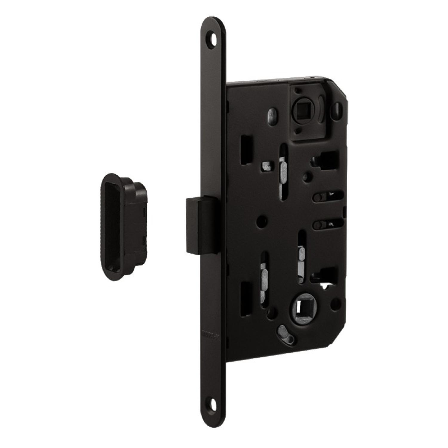 Корпус замка магн. М 13М-96 мм под фикс. с отв.планкой (Нора) (черный матовый)