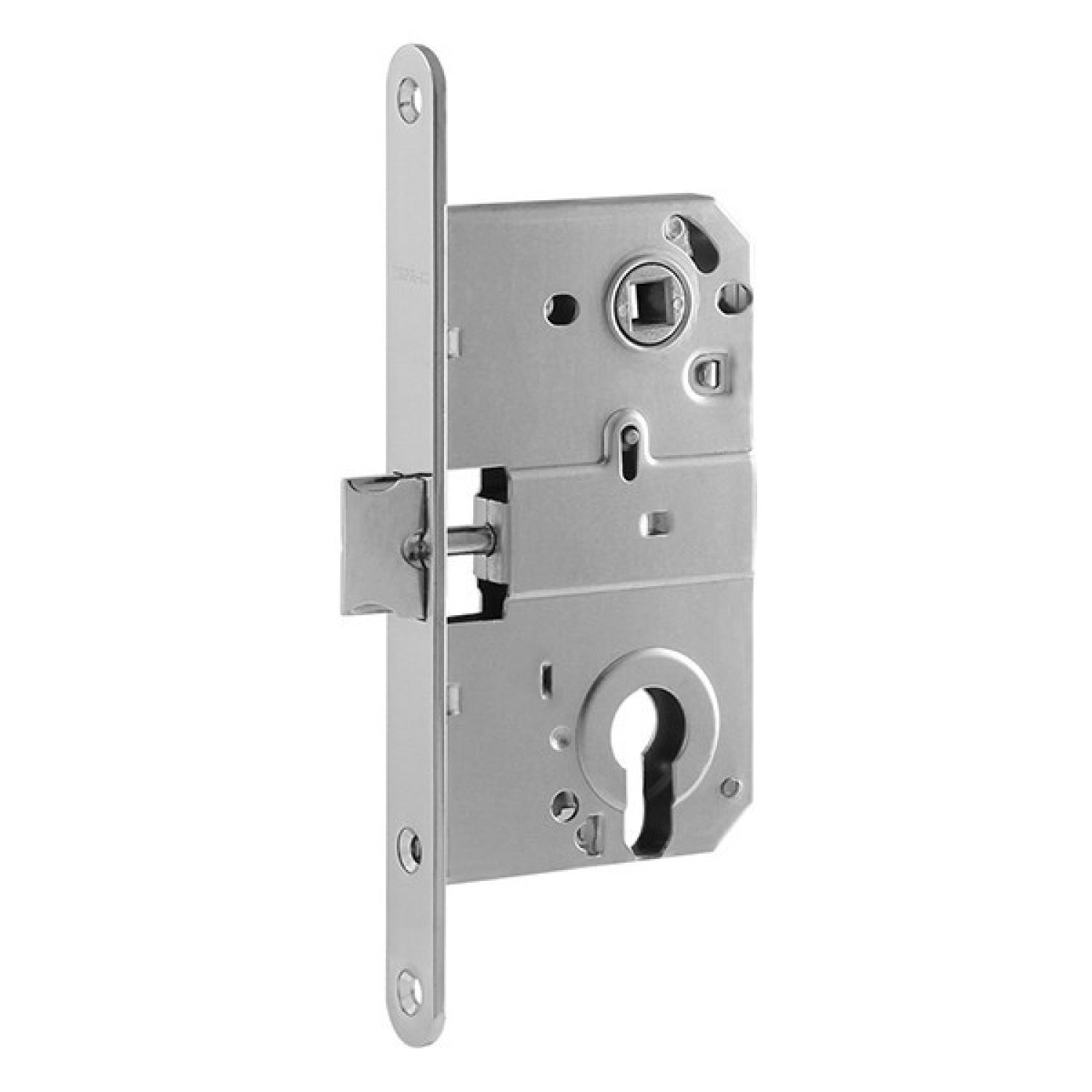 Корпус замка 25-85 мм под цилиндр (хром глянец)