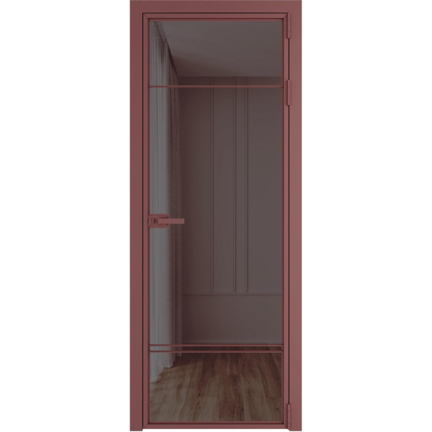 Дверь межкомнатная  алюминиевая  4 AX ProfilDoors (Красный антрацит, Золотистая бронза)