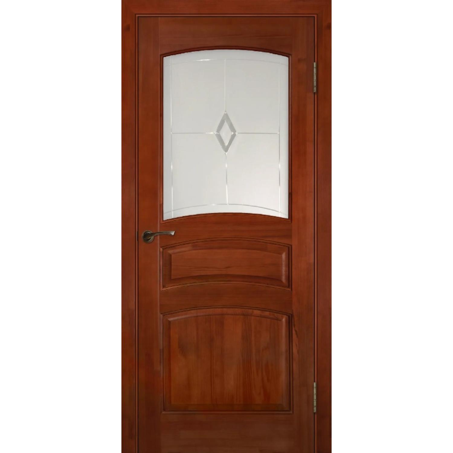 Дверь межкомнатная Модель №16 ДО сосна (2000*700, Коньяк, Мателюкс матовое, Заказная)