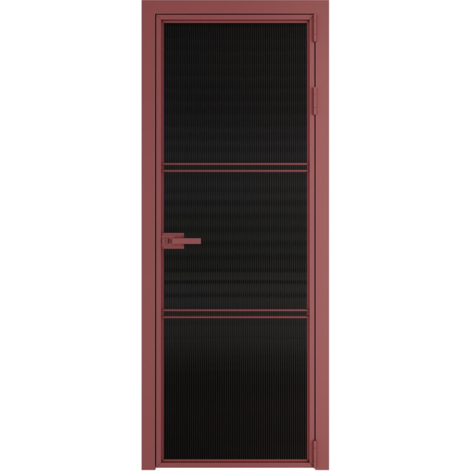 Дверь межкомнатная  алюминиевая  3 AX ProfilDoors (Красный антрацит, Мору черное)