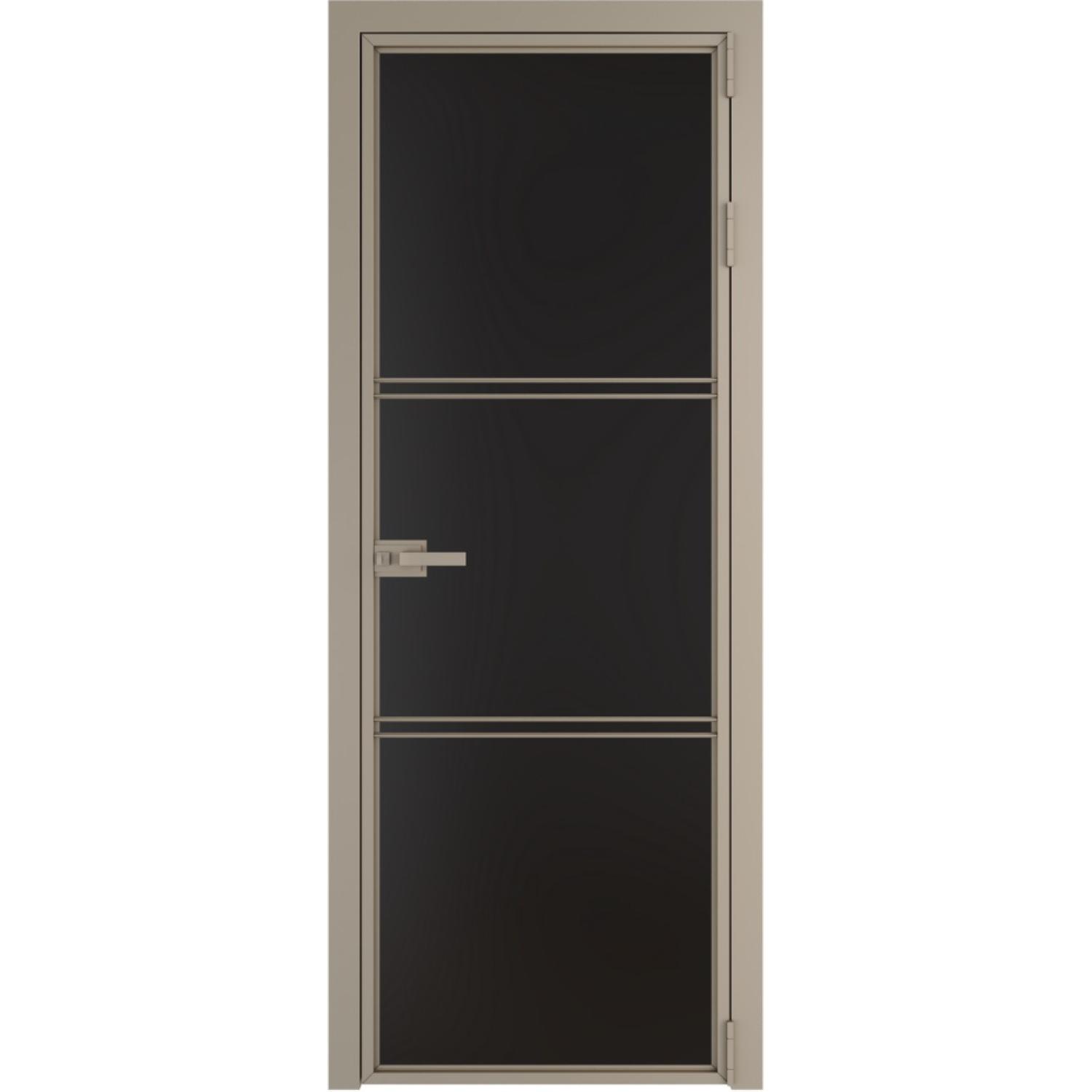 Дверь межкомнатная  алюминиевая  3 AX ProfilDoors (Никель, Монохром черный)