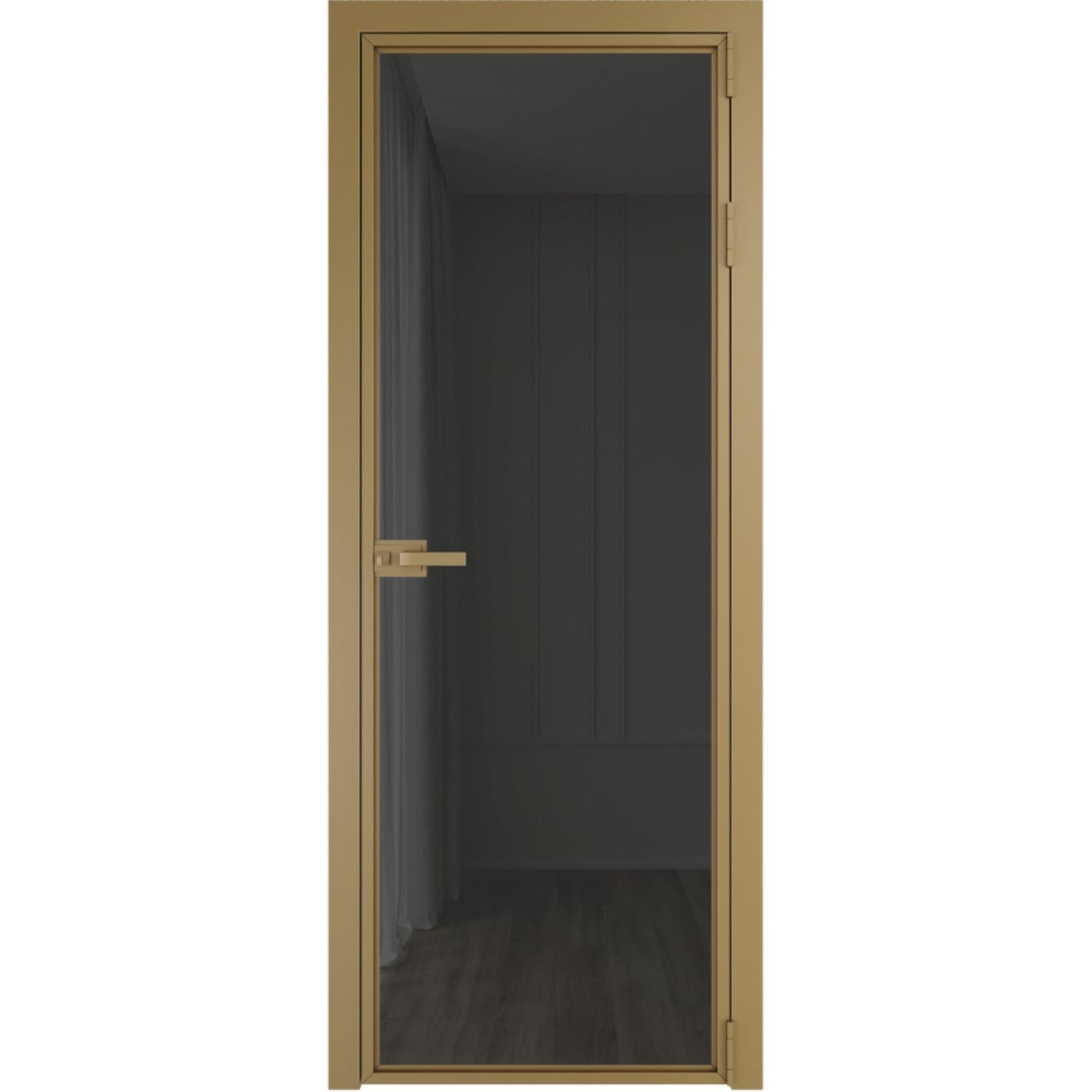 Дверь межкомнатная  алюминиевая  1 AX ProfilDoors (Золото, Триплекс Тонированный)