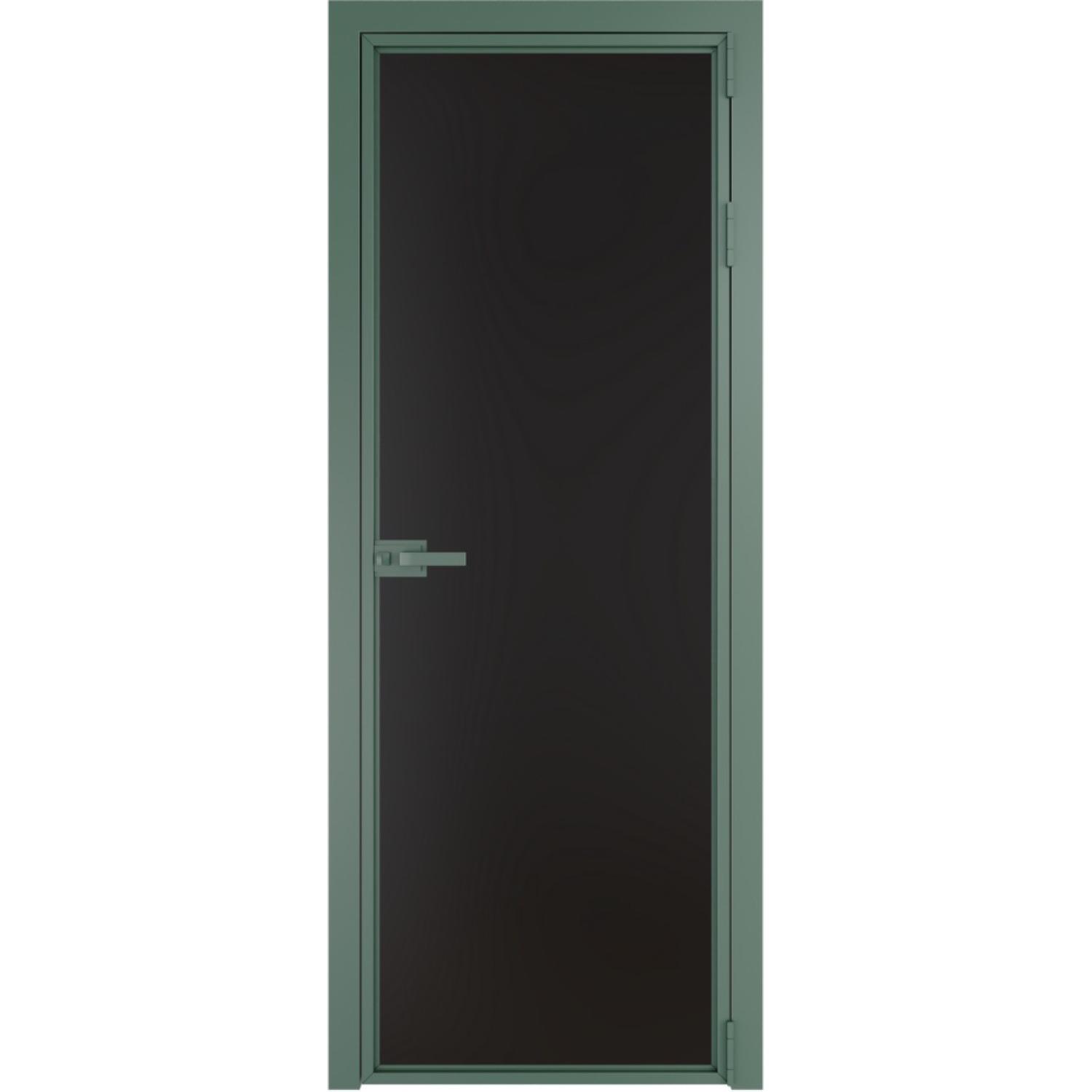 Дверь межкомнатная  алюминиевая  1 AX ProfilDoors (Зеленый воск, Монохром черный)