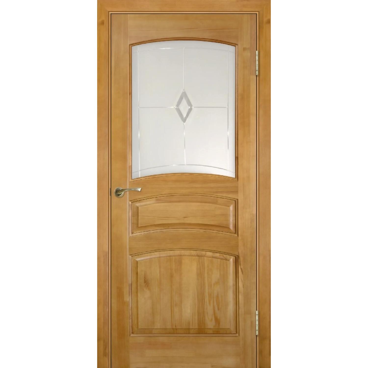 Дверь межкомнатная Модель №16 ДО сосна (2000*600, Светлый лак, Мателюкс матовое, Заказная)