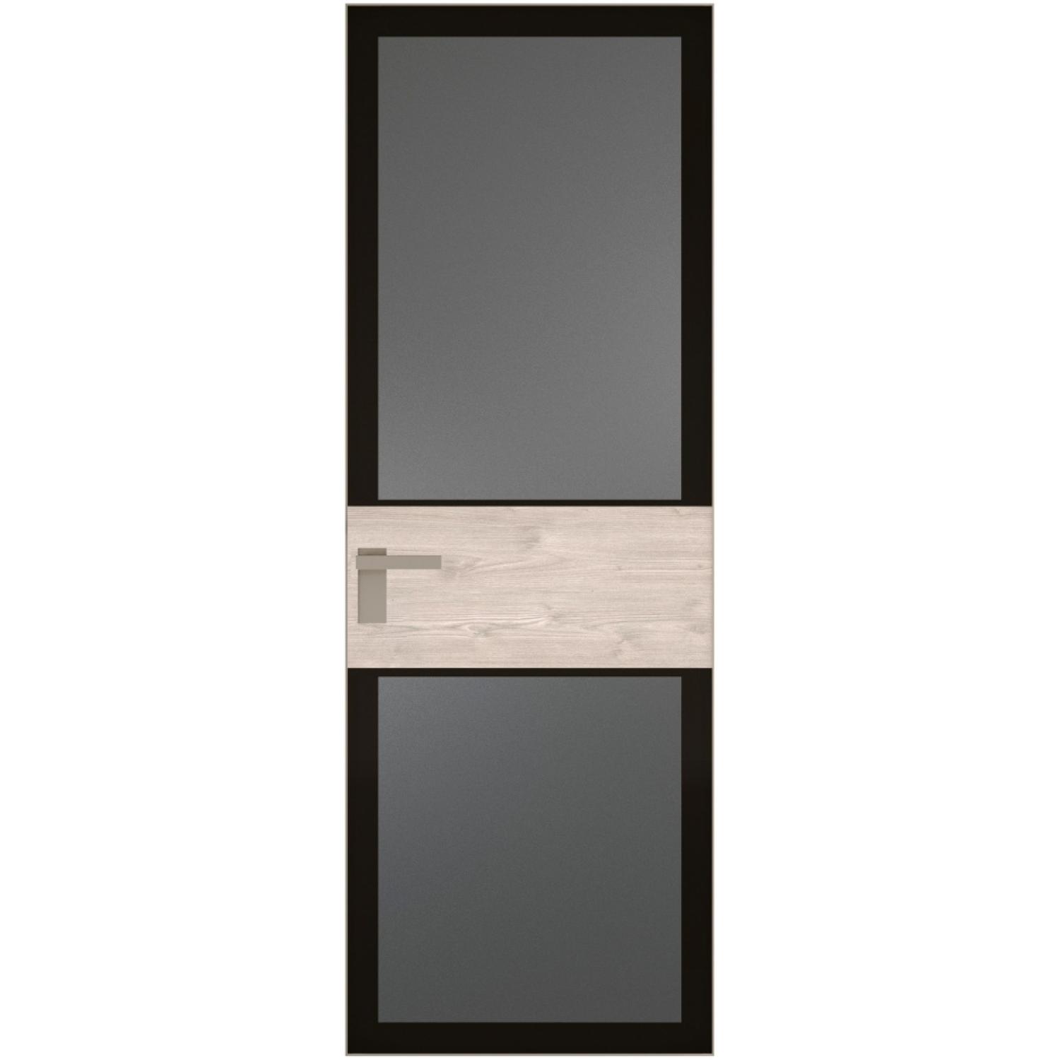 5 AGK (Мателюкс графит, черный прокрас, Профиль Никель матовый, Заказная)