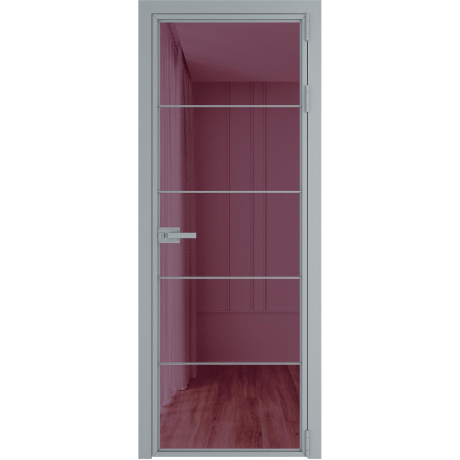 Дверь межкомнатная  алюминиевая  5 AX ProfilDoors (Серебро, Фиолетовое шпион)