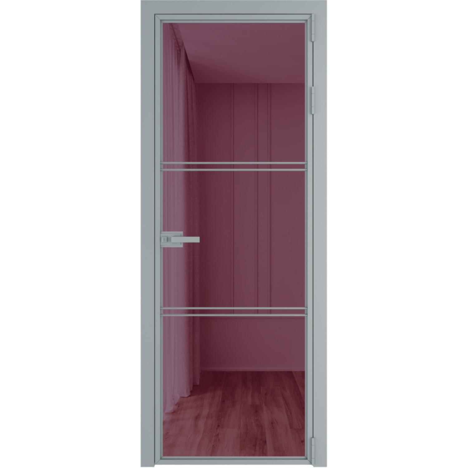 Дверь межкомнатная  алюминиевая  3 AX ProfilDoors (Серебро, Фиолетовое шпион)