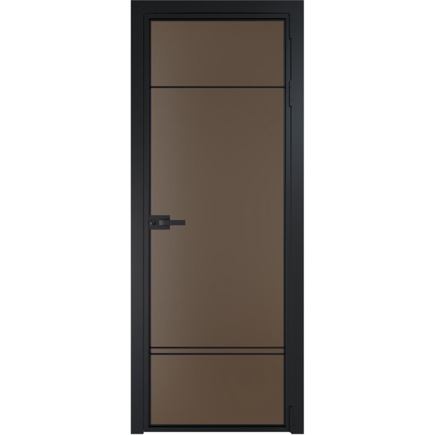 Дверь межкомнатная  алюминиевая  4 AX ProfilDoors (Черный, Монохром гляссе)