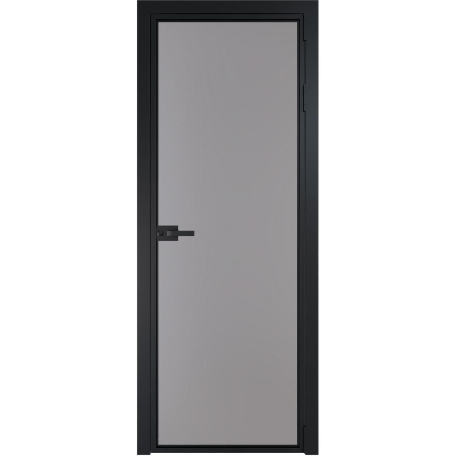 Дверь межкомнатная  алюминиевая  1 AX ProfilDoors (Черный, Монохром серый)