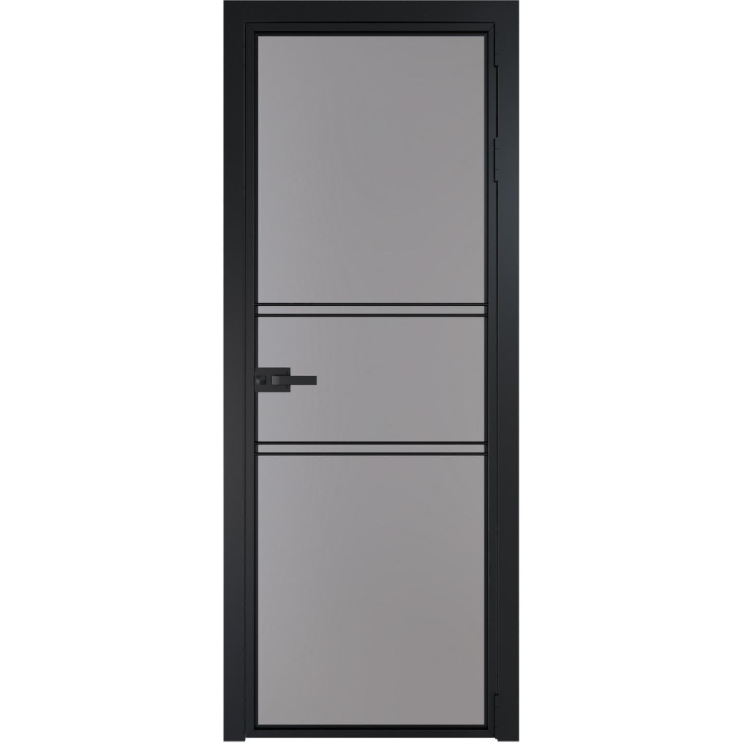 Дверь межкомнатная  алюминиевая  2 AX ProfilDoors (Черный, Монохром серый)