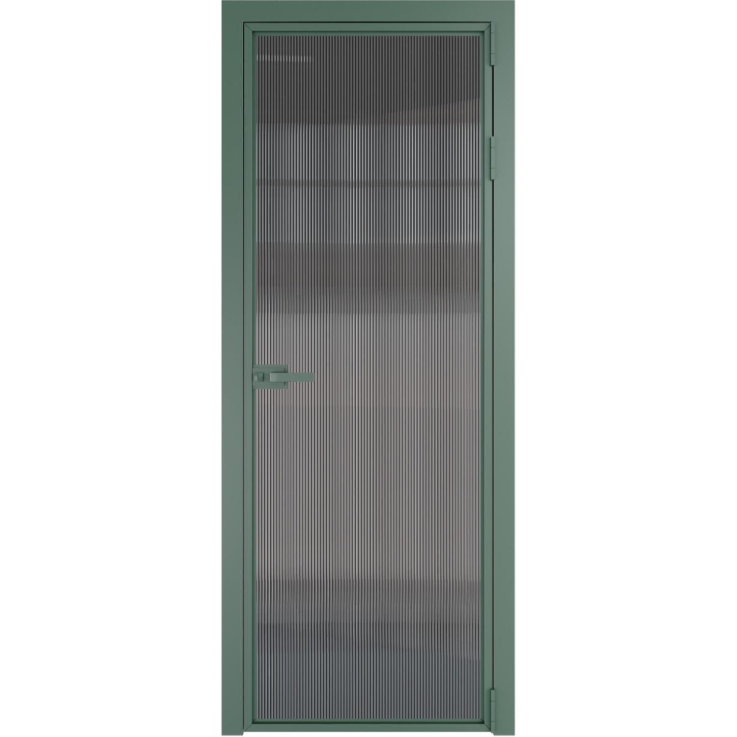 Дверь межкомнатная  алюминиевая  1 AX ProfilDoors (Зеленый воск, Мору тонированное)