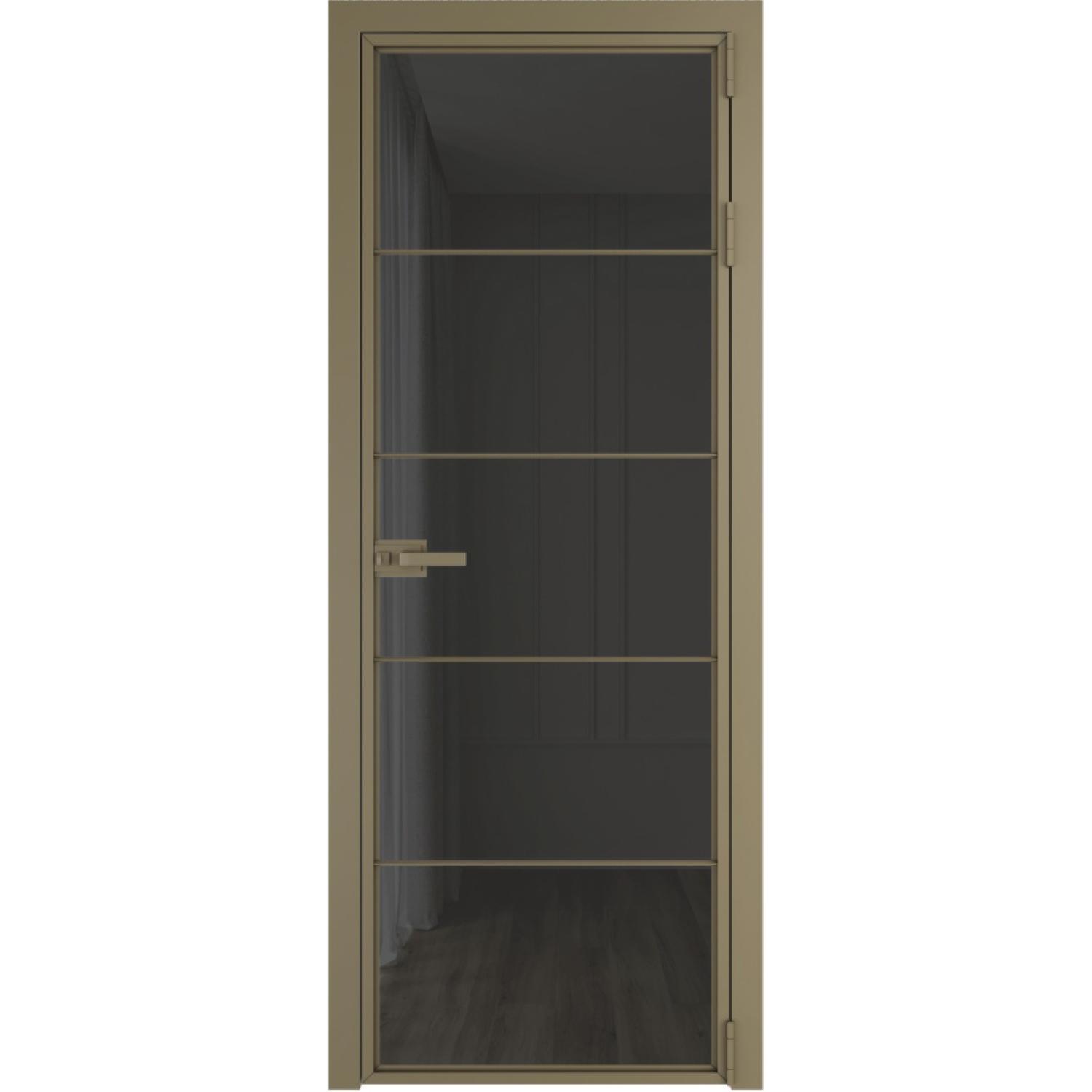 Дверь межкомнатная  алюминиевая  5 AX ProfilDoors (Шампань, Триплекс Тонированный)