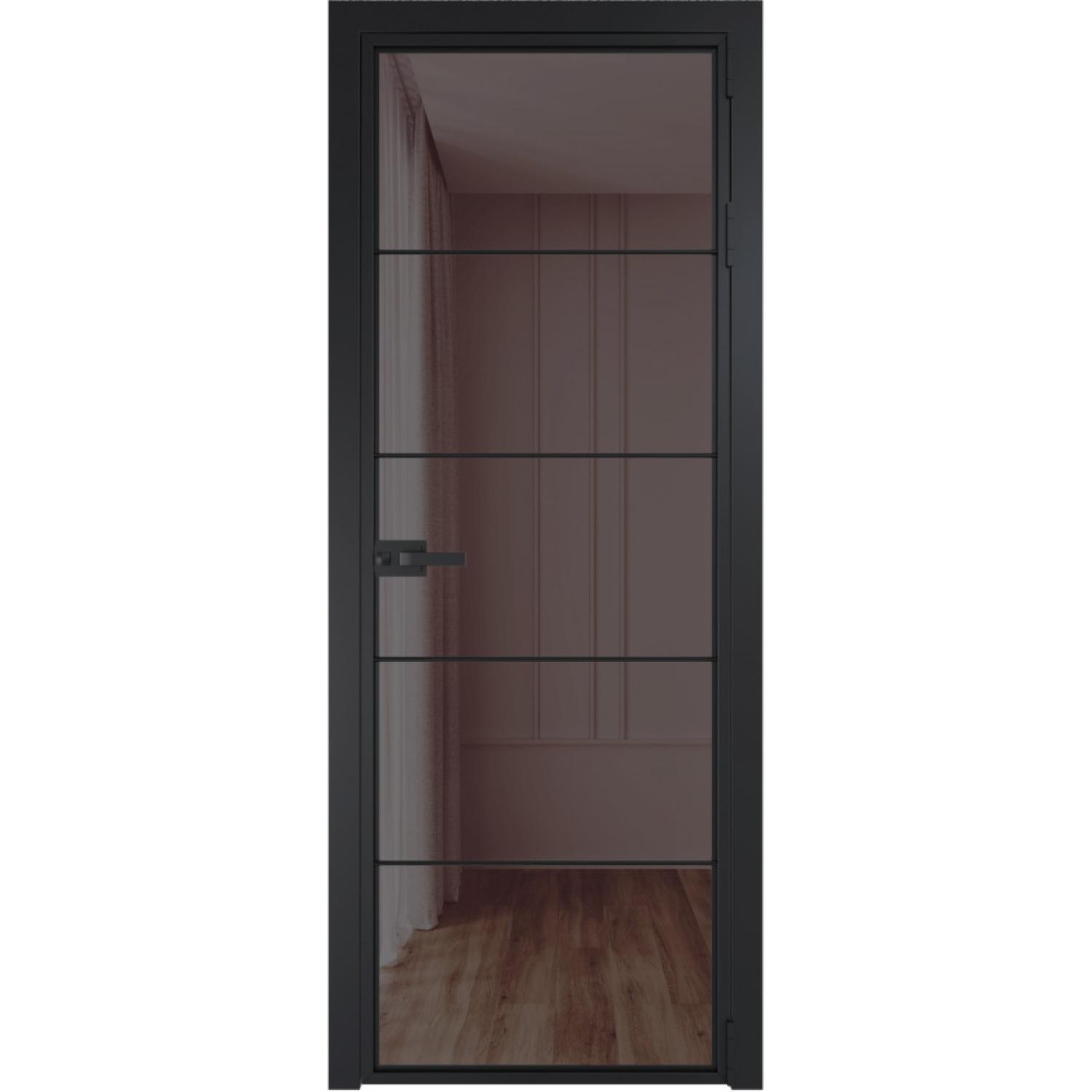 Дверь межкомнатная  алюминиевая  5 AX ProfilDoors (Черный, Золотистая бронза)