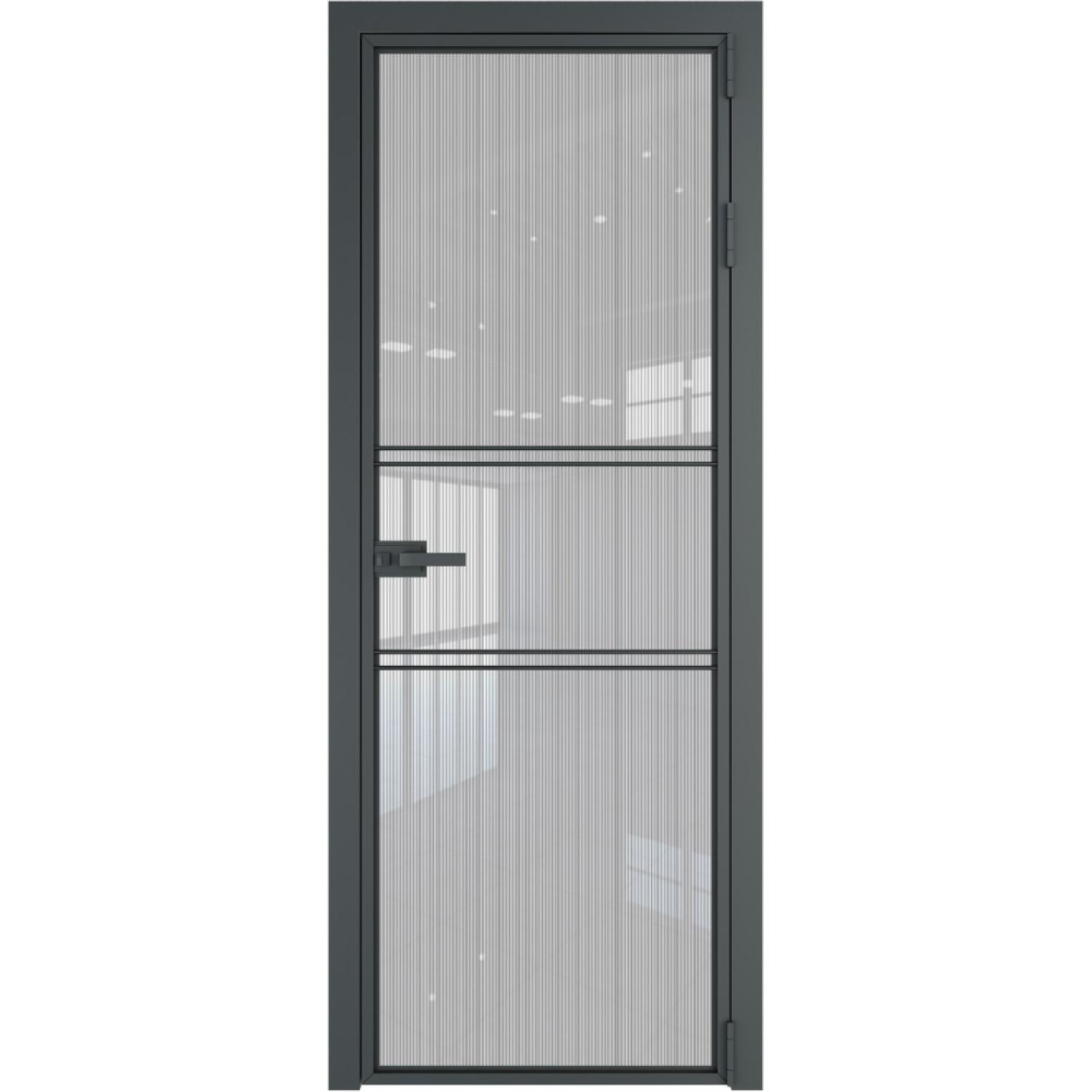 Дверь межкомнатная  алюминиевая  2 AX ProfilDoors (Серая ночь, Страйп)