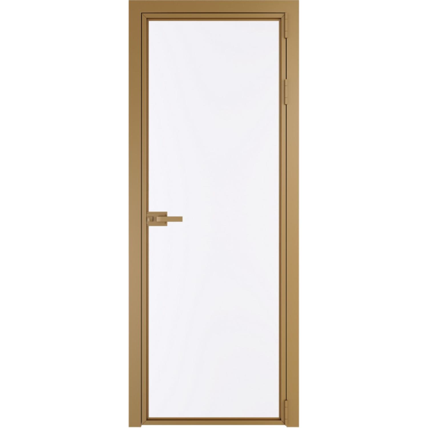 Дверь межкомнатная  алюминиевая  1 AX ProfilDoors (Золото, Монохром белый просветленный)
