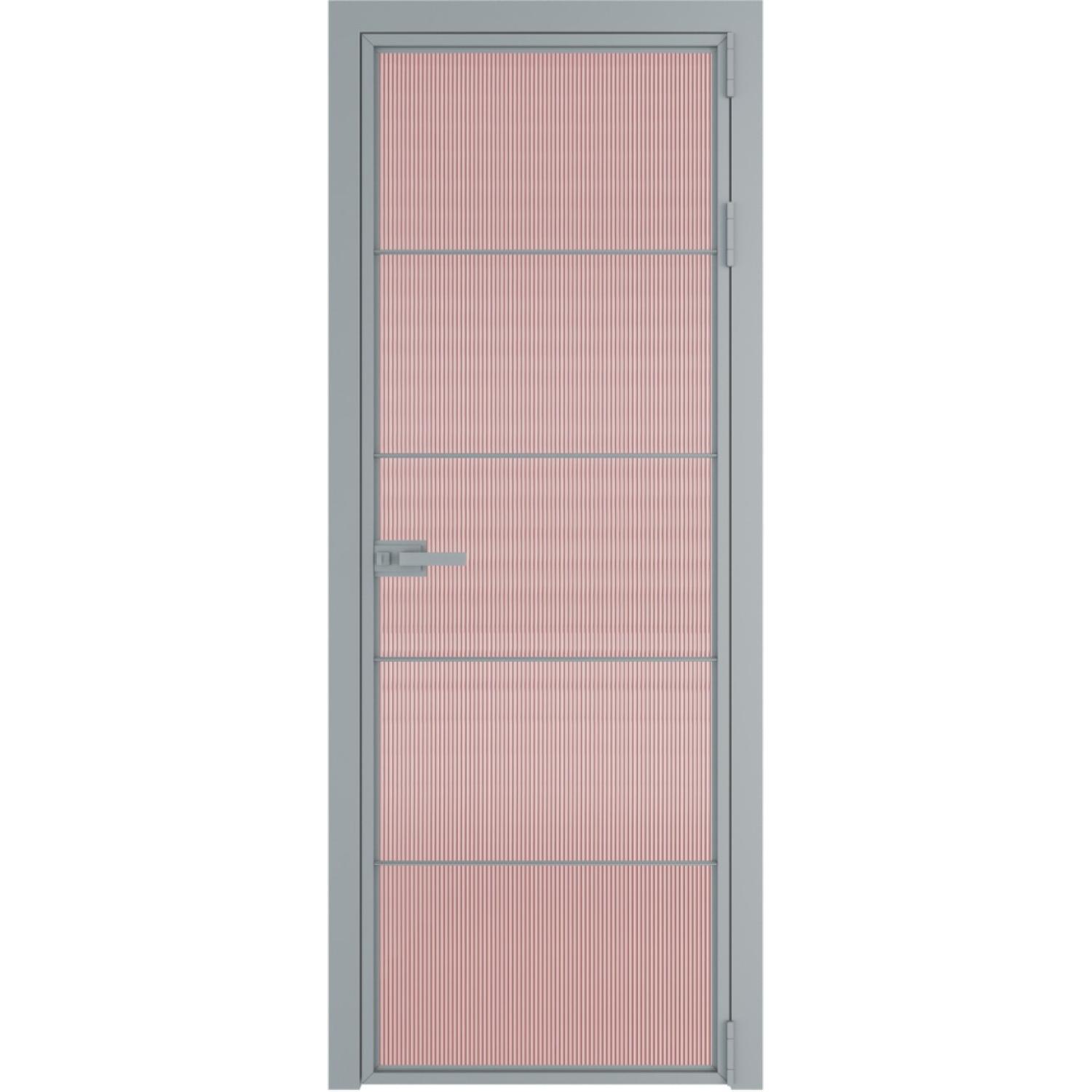 Дверь межкомнатная  алюминиевая  5 AX ProfilDoors (Серебро, Мору розовое)