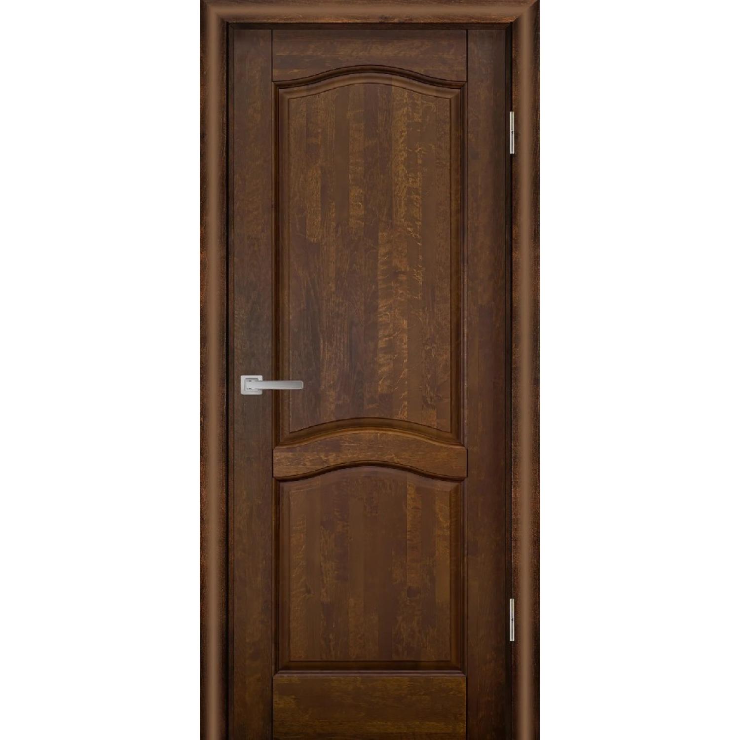 Дверь межкомнатная массив ольхи Лео м. ДГ (2000*700, Античный орех, Заказная)