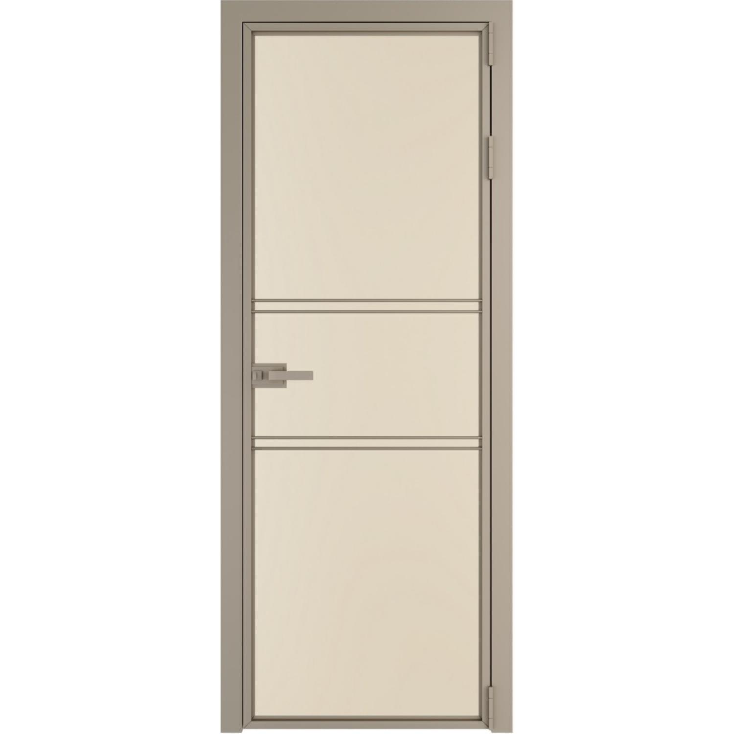 Дверь межкомнатная  алюминиевая  2 AX ProfilDoors (Никель, Монохром жемчуг)