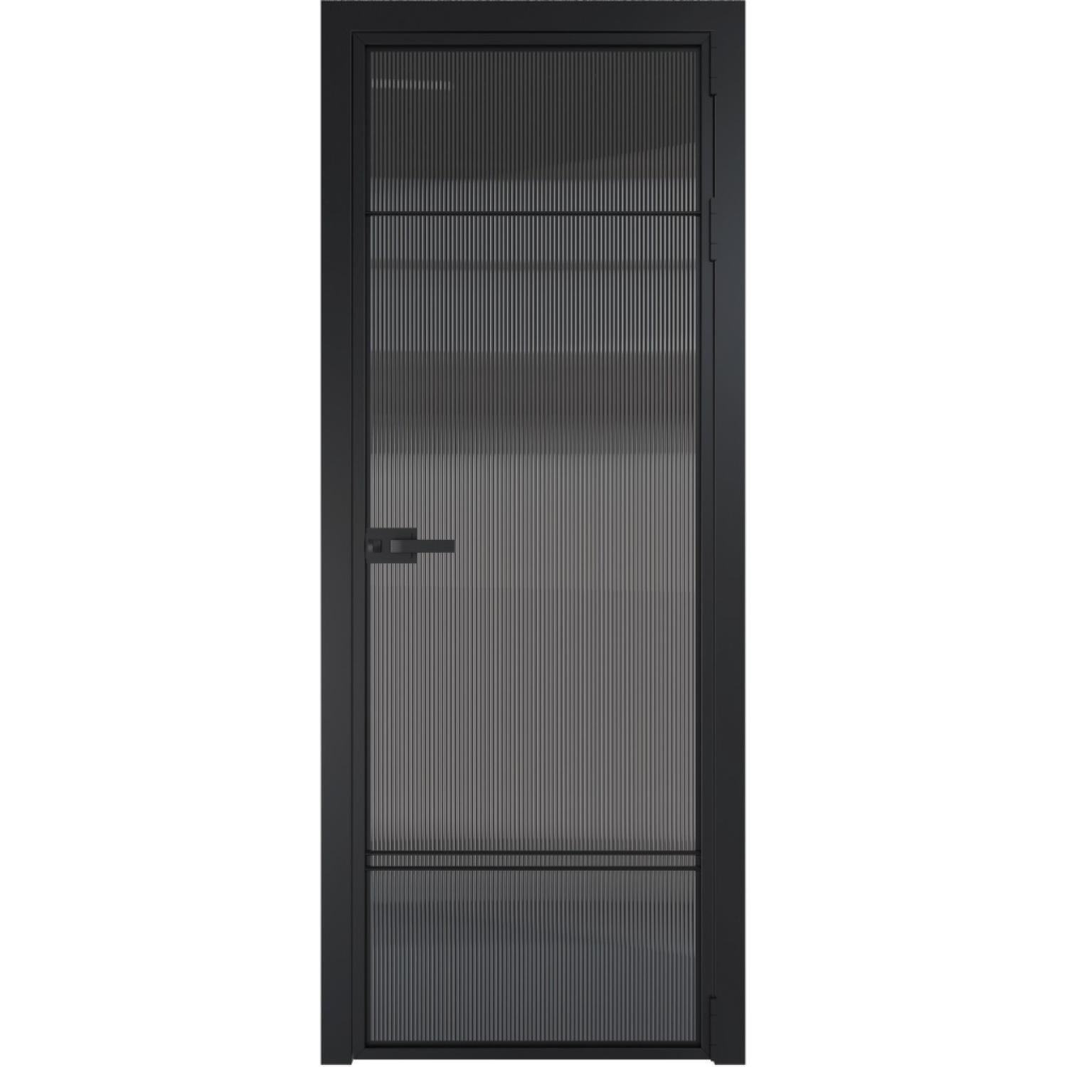 Дверь межкомнатная  алюминиевая  4 AX ProfilDoors (Черный, Триплекс Тонированный)