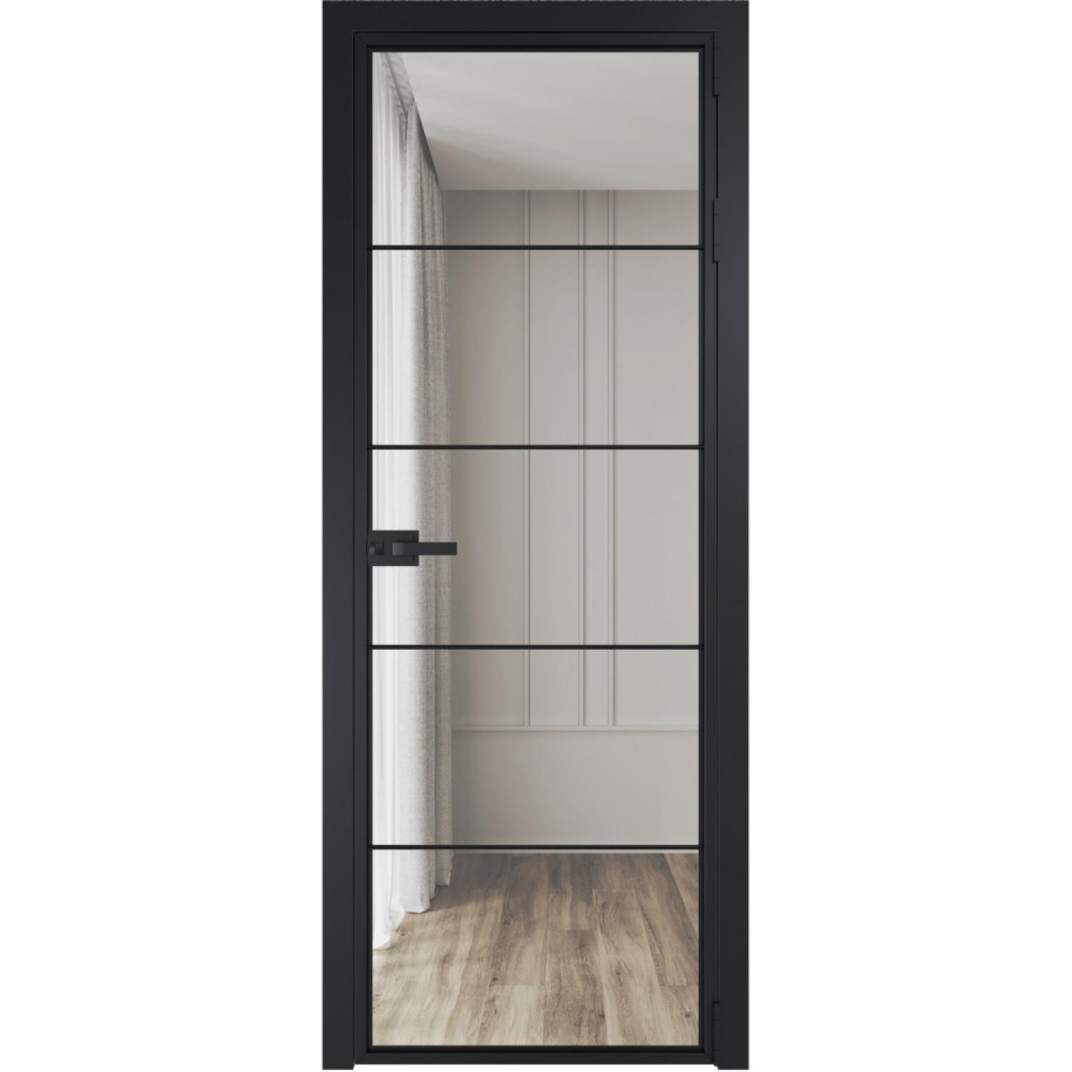 Дверь межкомнатная  алюминиевая  5 AX ProfilDoors (Черный, Прозрачное)