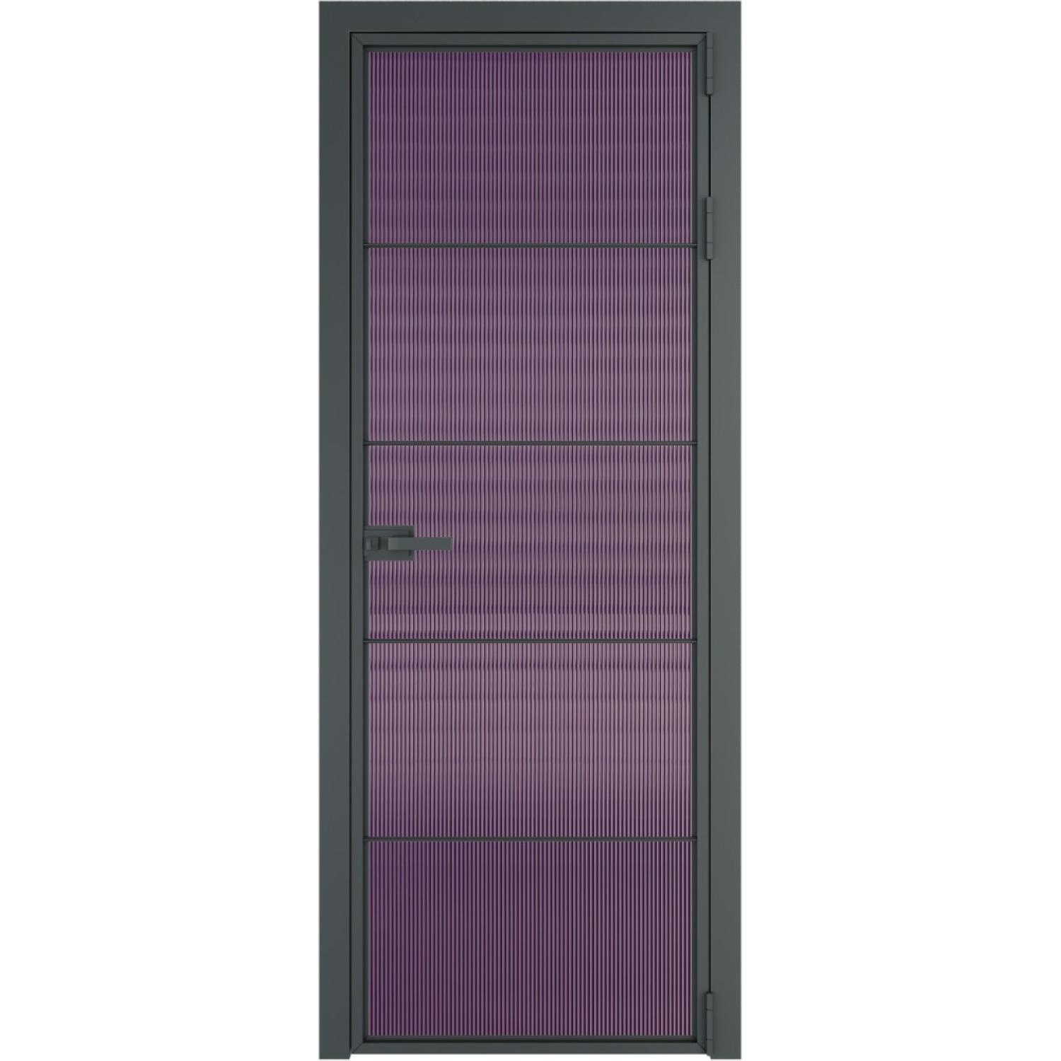 Дверь межкомнатная  алюминиевая  5 AX ProfilDoors (Серая ночь, Мору фиолетовое)