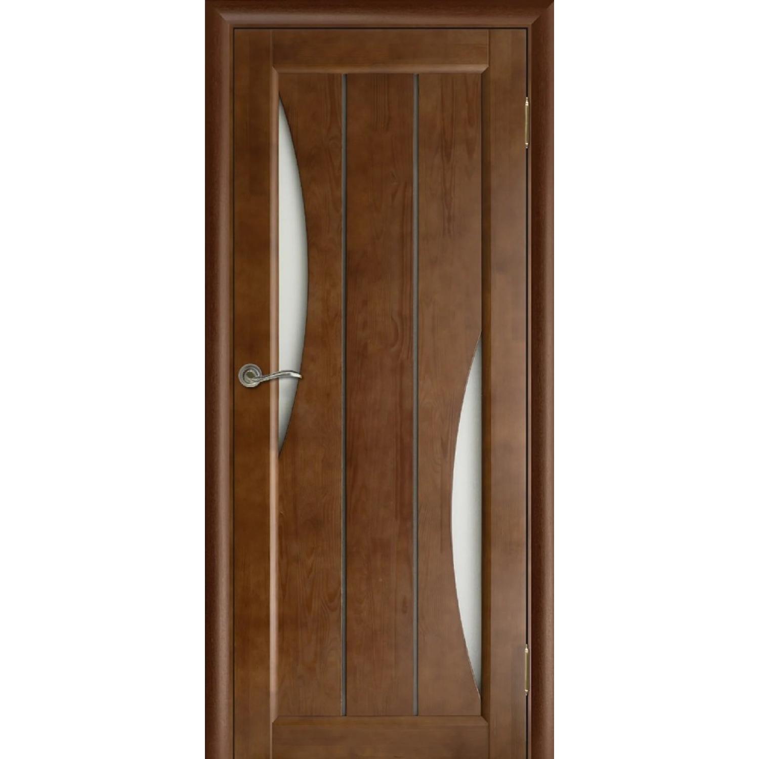 Дверь межкомнатная Вега 4 ЧО матовое сосна (2000*800, Темный орех, Мателюкс матовое, Заказная)