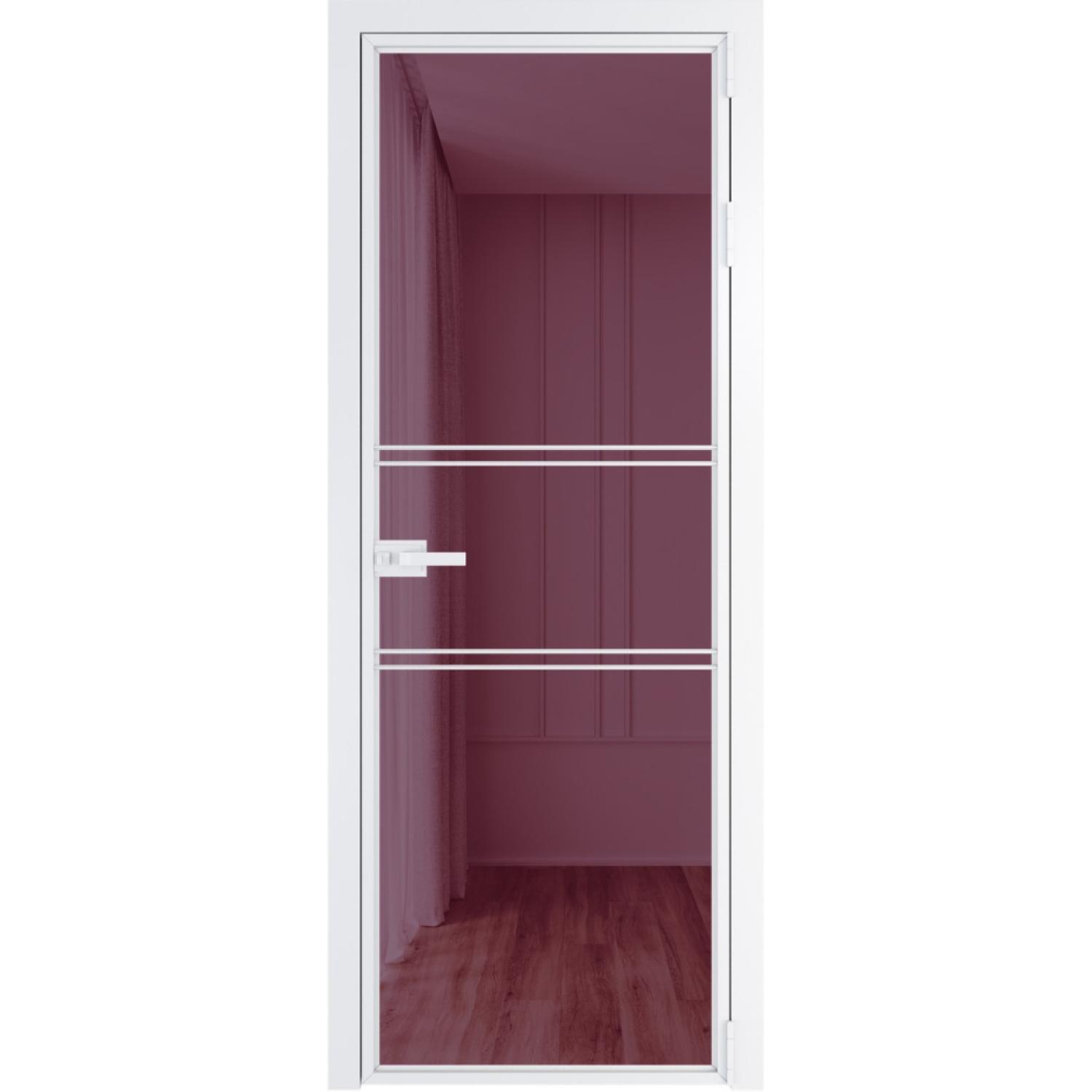 Дверь межкомнатная  алюминиевая  2 AX ProfilDoors (Вайт, Фиолетовое шпион)