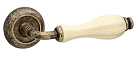 Ручка дверная на розетке LADY 148/231С F23N ст.бронза/кер.песок без полос (Fimet)