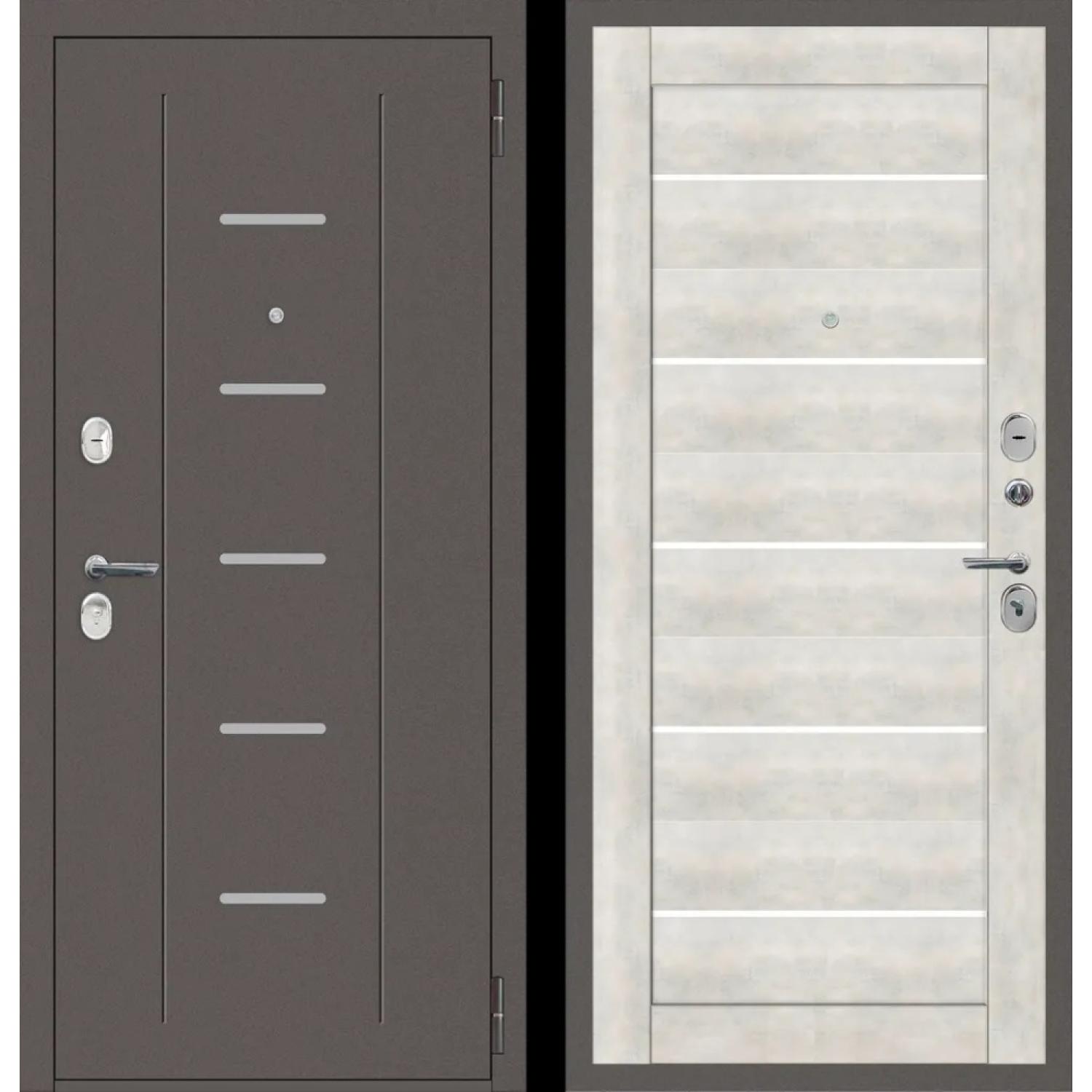 M33 (960*2050 L, Антик Серебро (Полимерно-порошковое), Бетон снежный (ПВХ), Заказная)