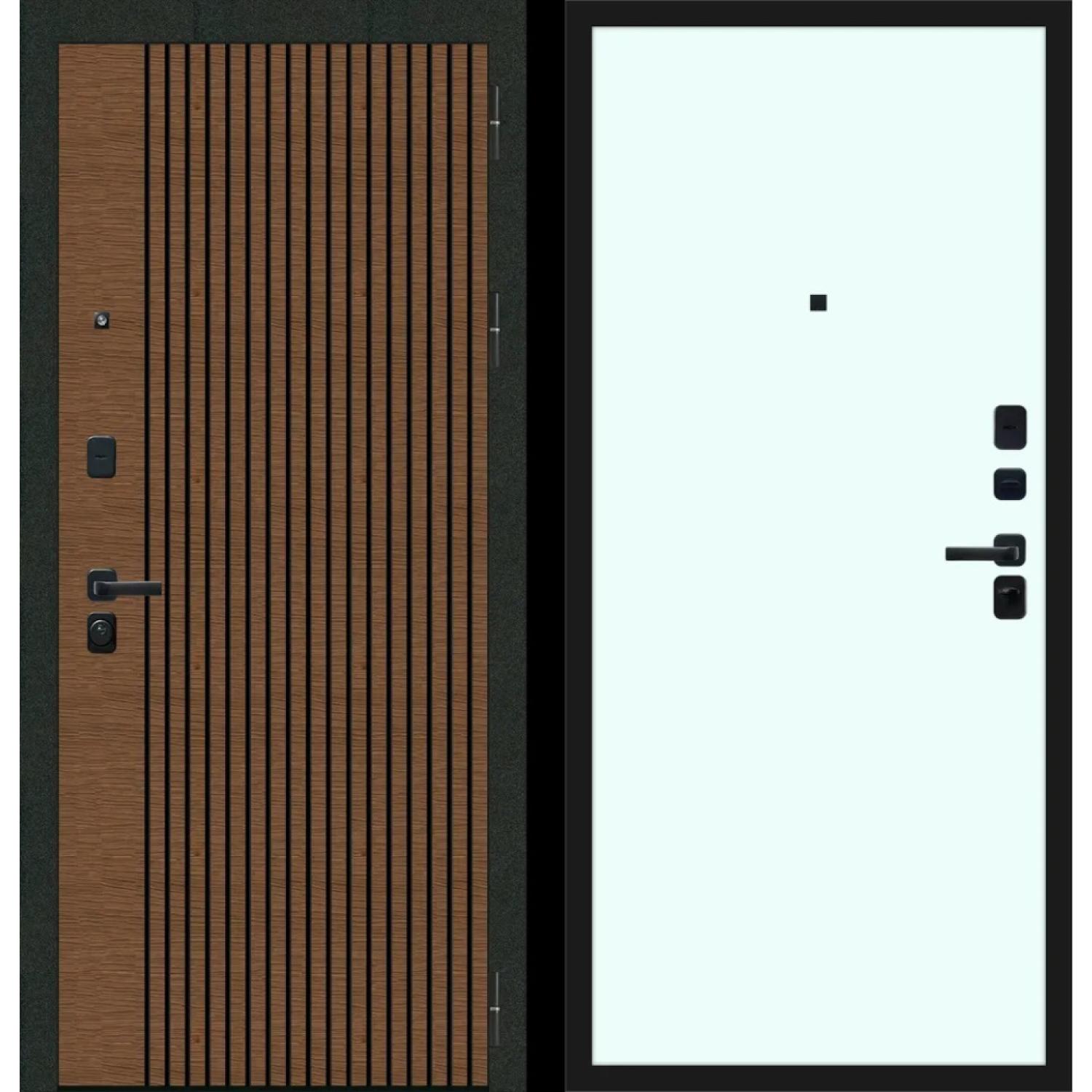 М106 (960*2050 R, Дуб кантри темный, Velluto Bianco AG 700, Заказная)