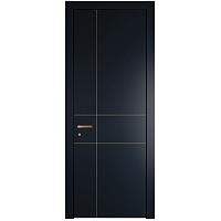 Межкомнатная дверь 46 PWB (вставки - натуральная латунь)