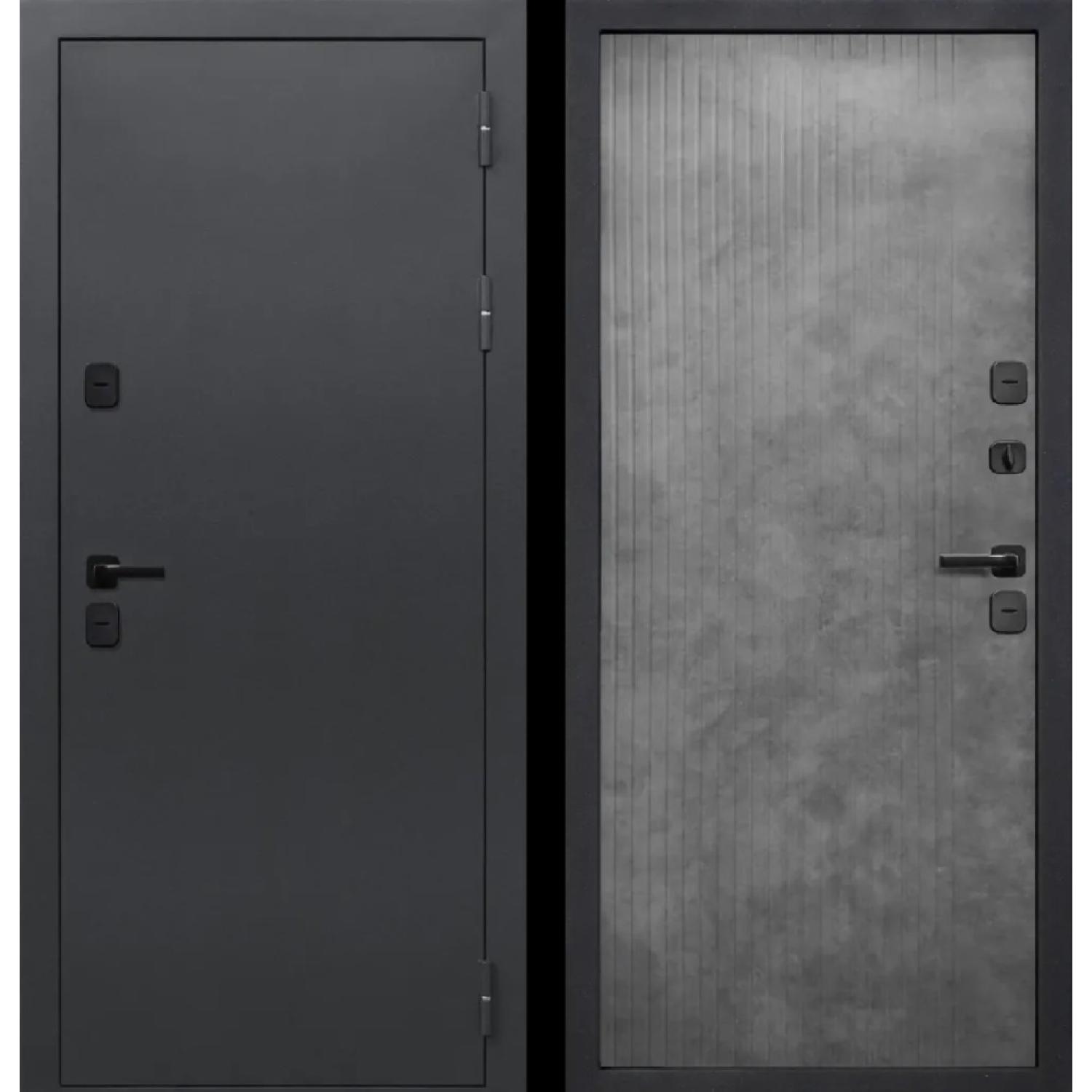 ISOTERMA Букле (960*2050 L, Букле графит (Полимерно-порошковое), Бетон лофт грей (ПВХ), Складская)