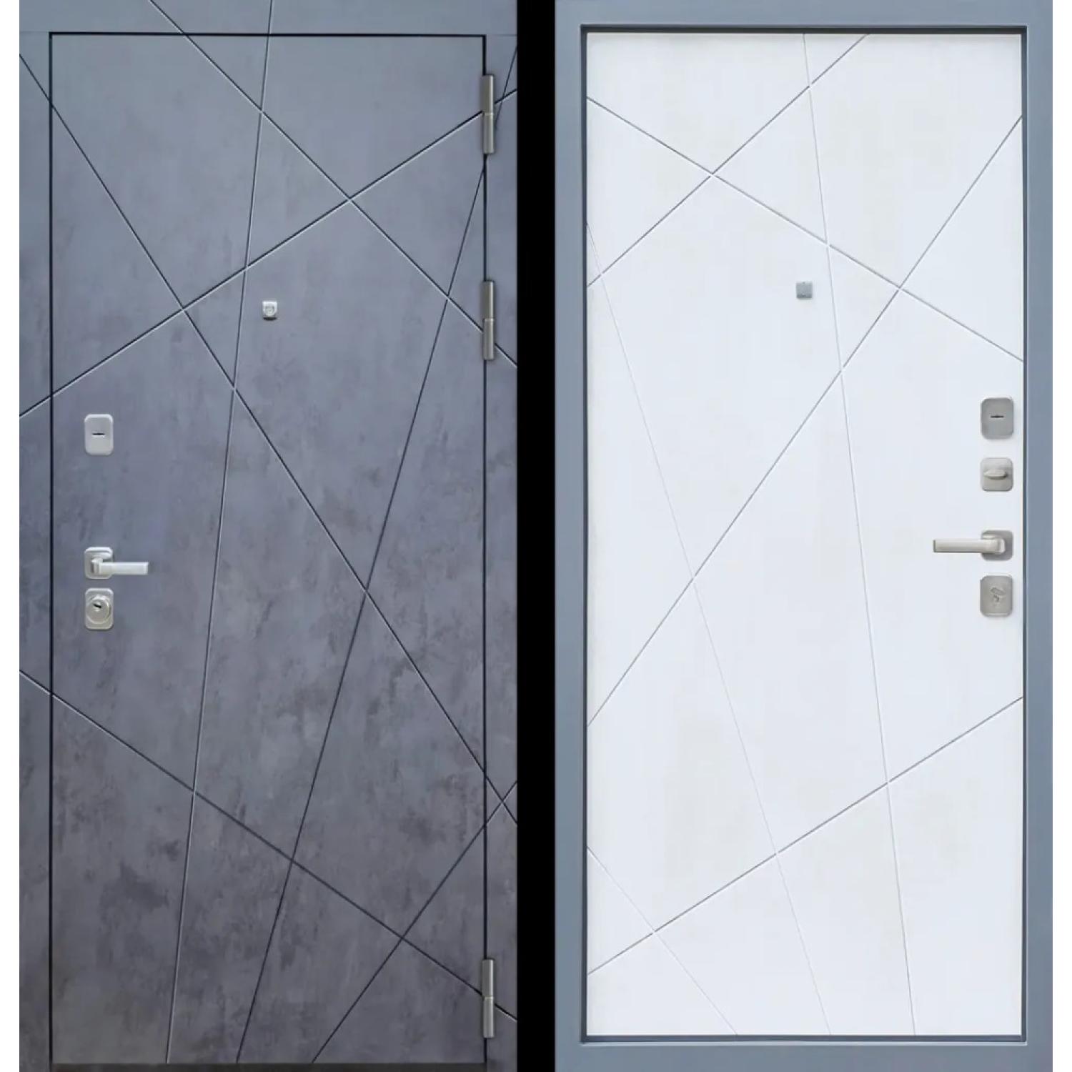 М7 (960*2050 R, Бетон графит (ПВХ), Бетон снежный (ПВХ), Заказная)