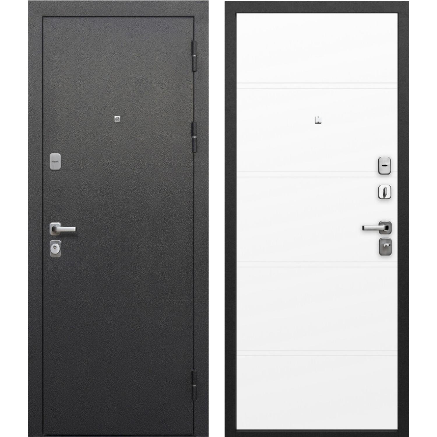 Гарда 9 Серебро Эмалит Белый (960*2050 L, Антик Серебро (Полимерно-порошковое), Эмалит белый (ПВХ) , Складская)